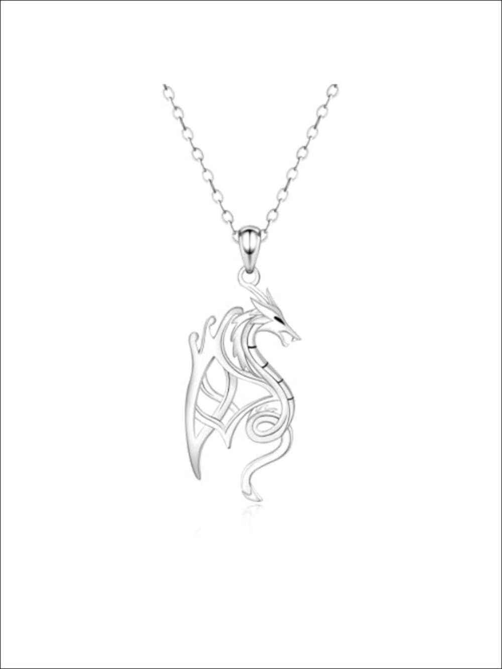 Celtic Dragon Necklace Women 925 Sterling Silver Pendant Hypoallergenic